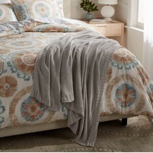 Threshold Cotton & Recycled Polyester King Sweater Blanket